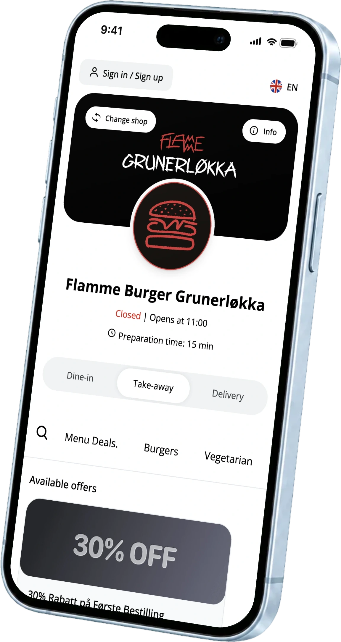 Webshoppen for Flamme Burger Grünerløkka