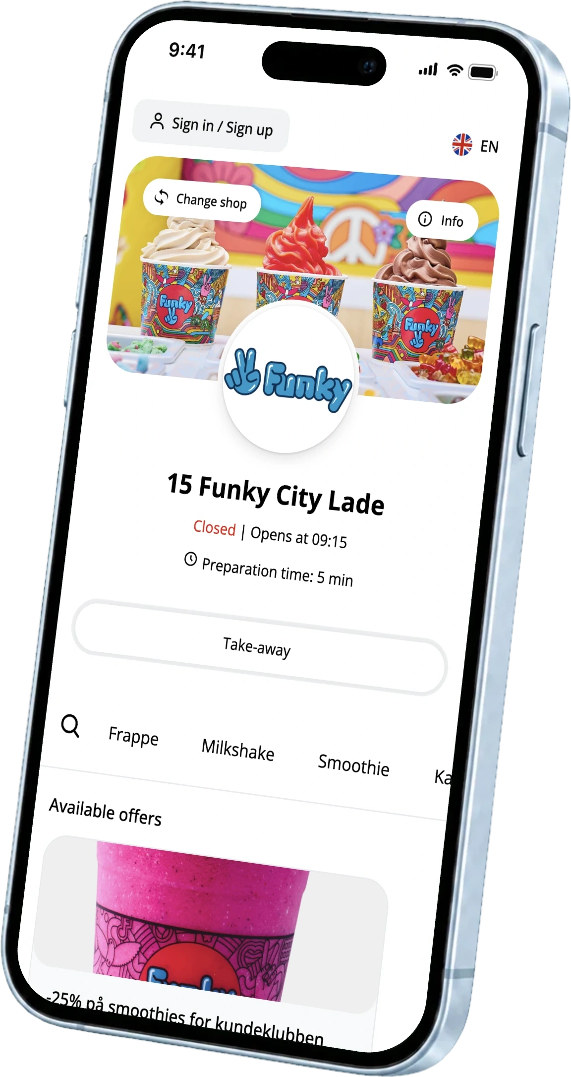 المتجر الإلكتروني لمطعم Funky City Lade