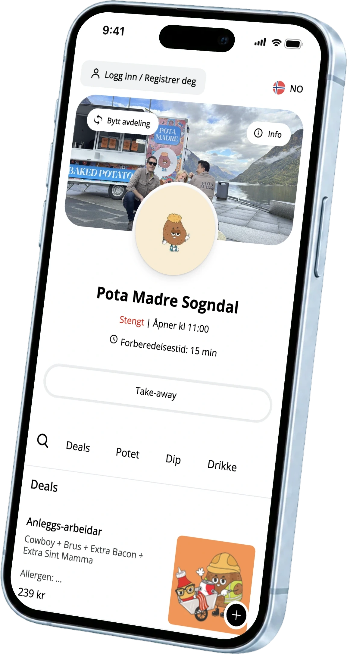 المتجر الإلكتروني لمطعم Pota Madre Sogndal