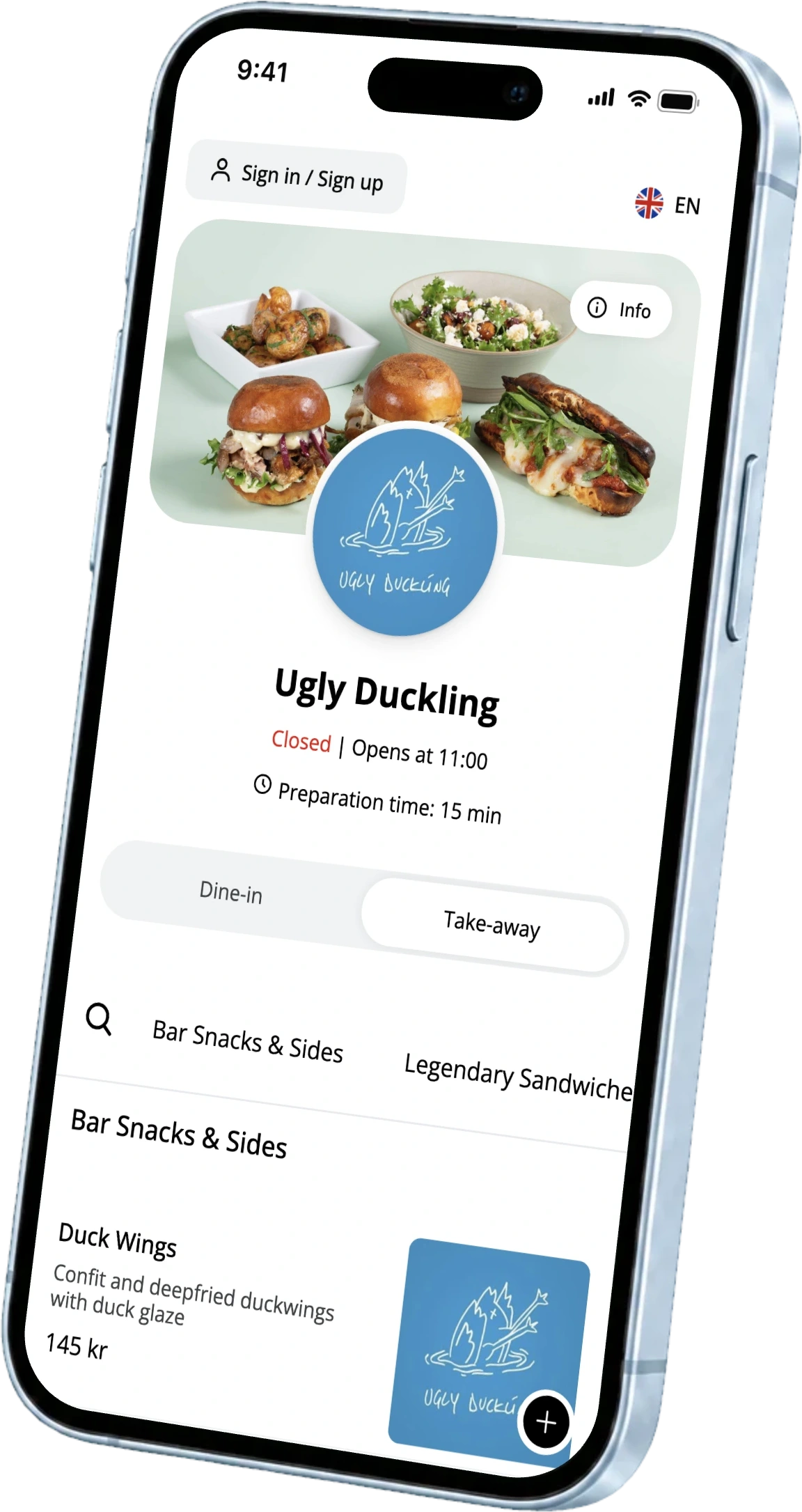 المتجر الإلكتروني لمطعم Ugly Duckling في أوسلو