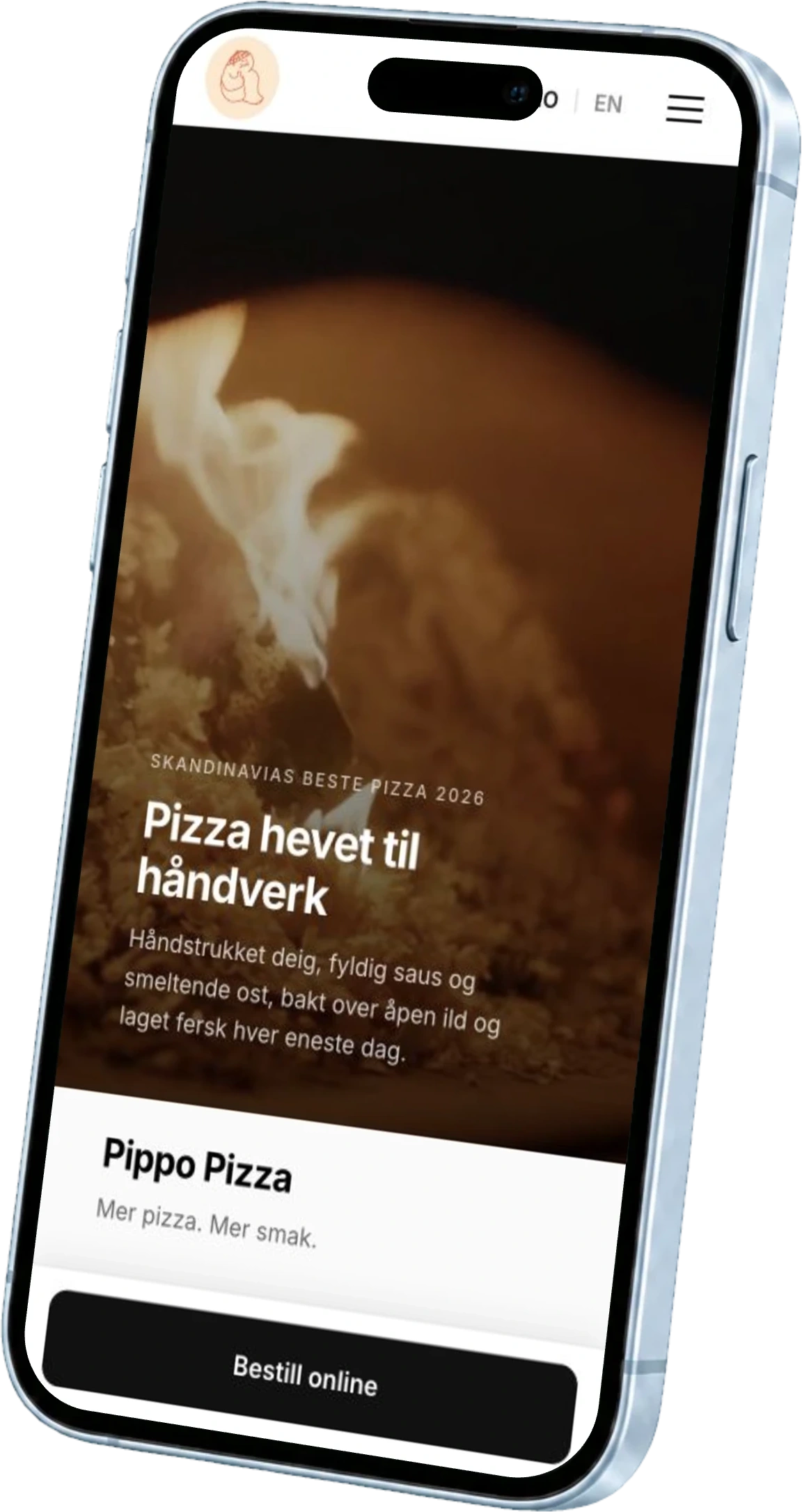 Pippo Pizzas restauranthjemmeside