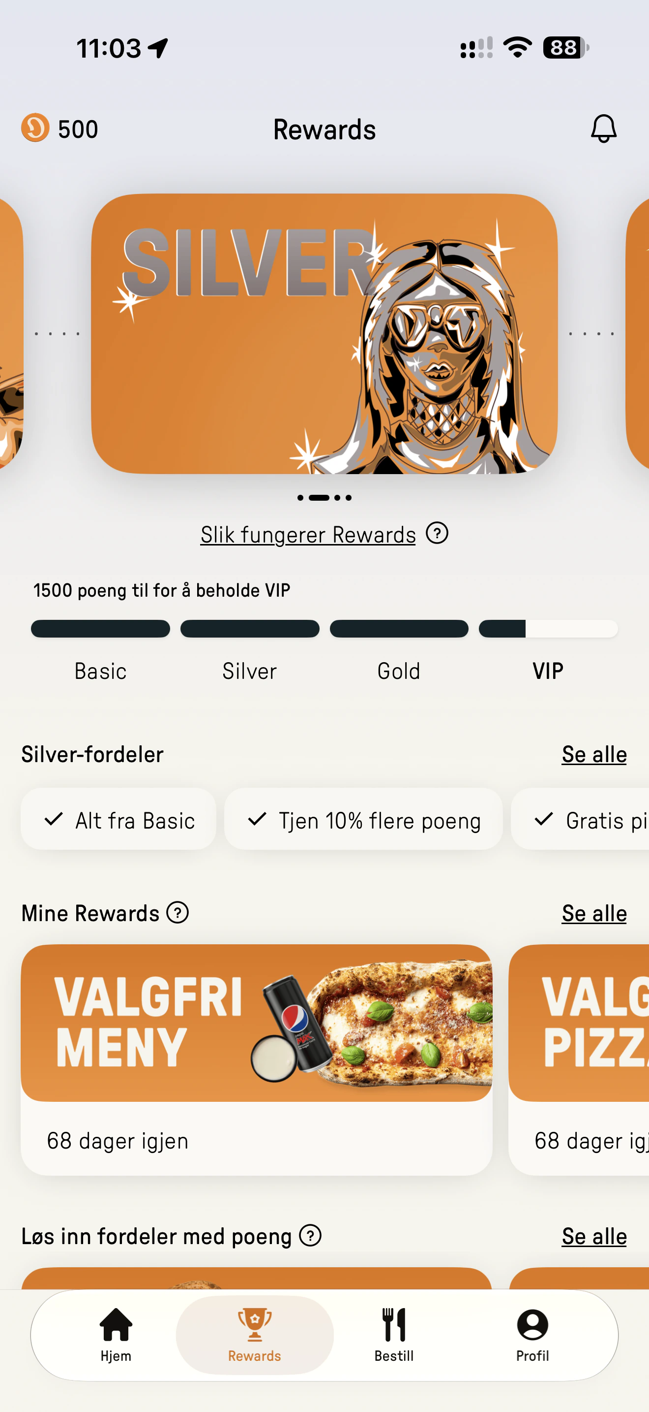 DIGG Silver giver alle fordelene fra Basic og 10% flere point